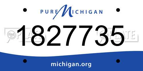 1827735 Michigan License Plate