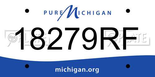 18279RF Michigan License Plate