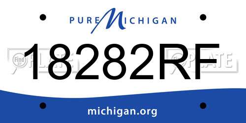 18282RF Michigan License Plate