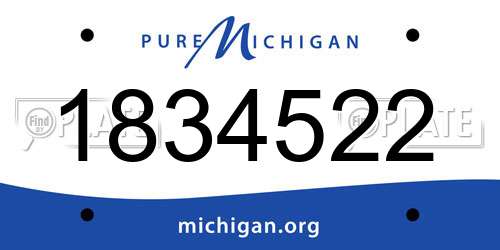 1834522 Michigan License Plate