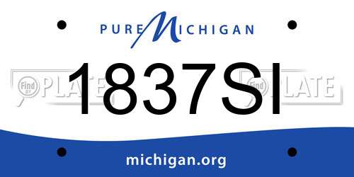 1837SI Michigan License Plate