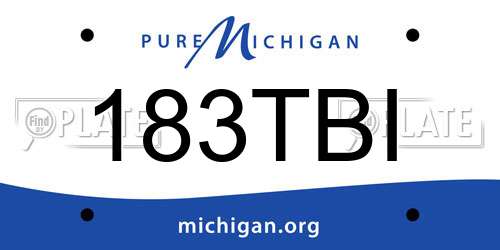183TBI Michigan License Plate