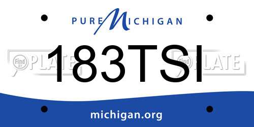 183TSI Michigan License Plate