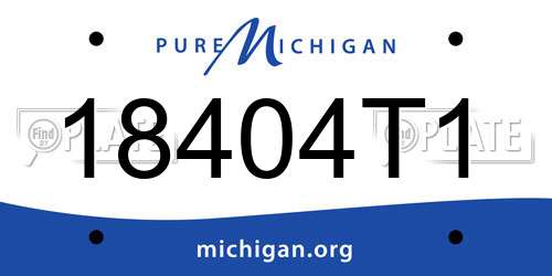 18404T1 Michigan License Plate