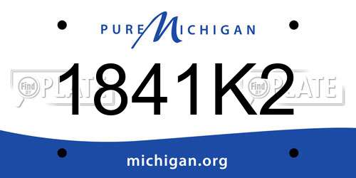 1841K2 Michigan License Plate