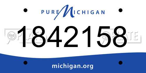 1842158 Michigan License Plate