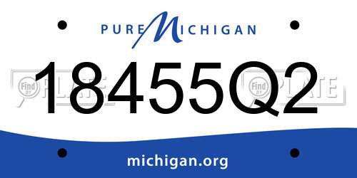18455Q2 Michigan License Plate