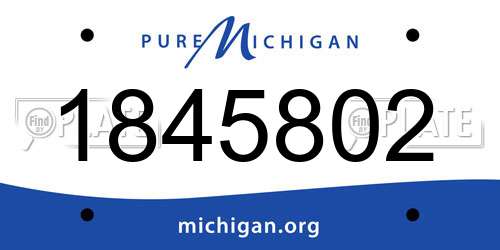 1845802 Michigan License Plate