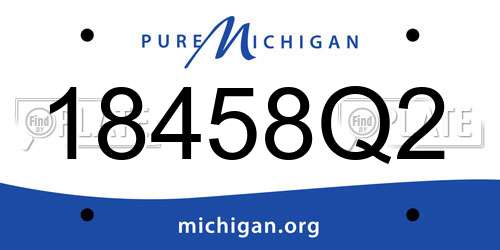 18458Q2 Michigan License Plate