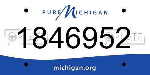 1846952 Michigan License Plate