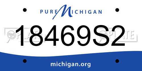 18469S2 Michigan License Plate