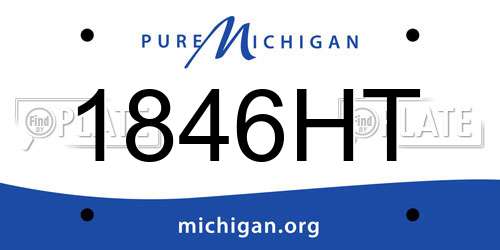 1846HT Michigan License Plate