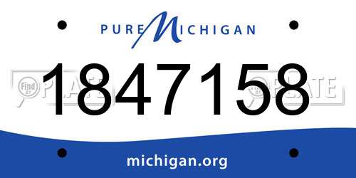 1847158 Michigan License Plate