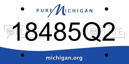 18485Q2 Michigan License Plate