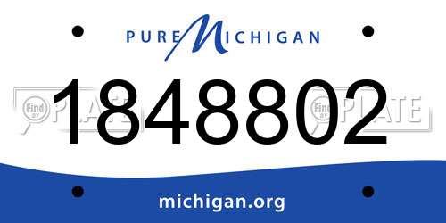 1848802 Michigan License Plate