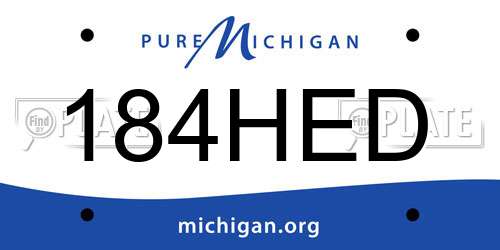 184HED Michigan License Plate