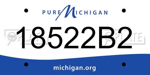 18522B2 Michigan License Plate