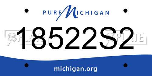 18522S2 Michigan License Plate