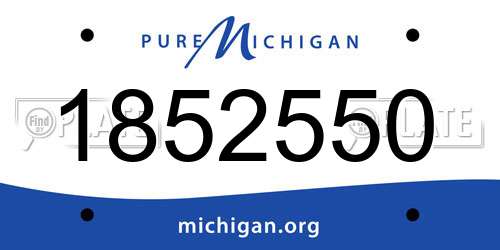 1852550 Michigan License Plate