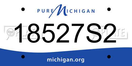 18527S2 Michigan License Plate