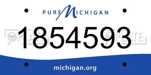 1854593 Michigan License Plate