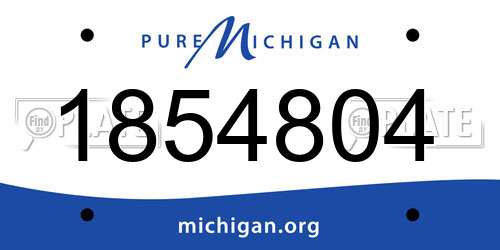 1854804 Michigan License Plate