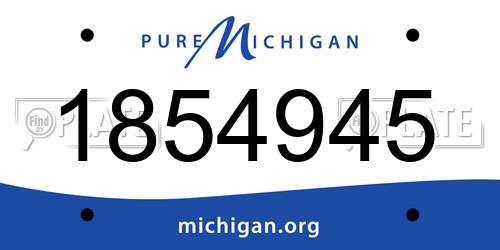 1854945 Michigan License Plate