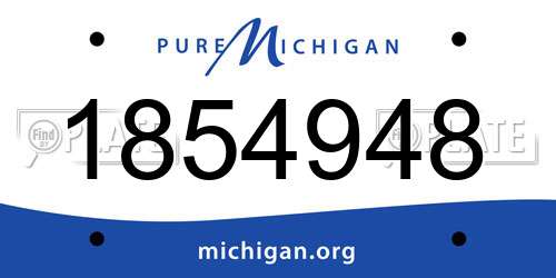 1854948 Michigan License Plate