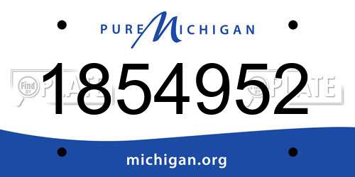 1854952 Michigan License Plate