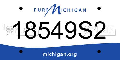 18549S2 Michigan License Plate