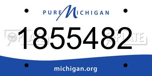 1855482 Michigan License Plate