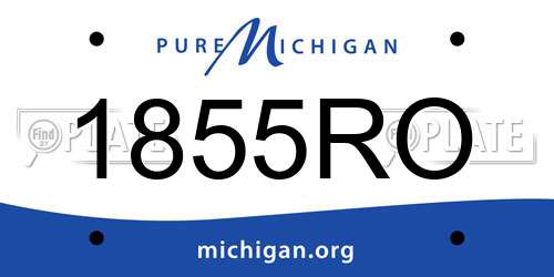 1855RO Michigan License Plate