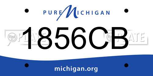 1856CB Michigan License Plate