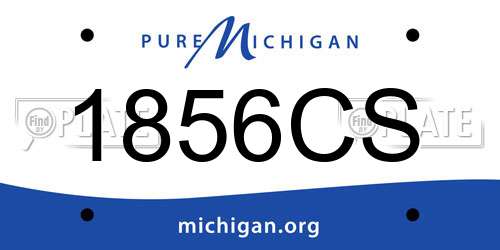 1856CS Michigan License Plate