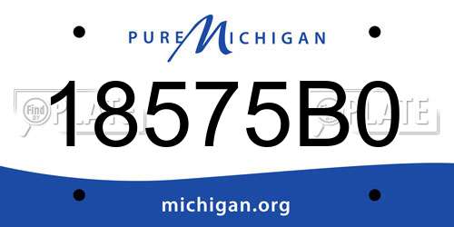 18575B0 Michigan License Plate