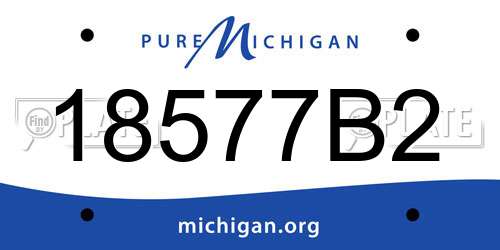 18577B2 Michigan License Plate