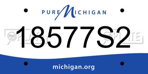 18577S2 Michigan License Plate
