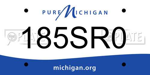 185SR0 Michigan License Plate