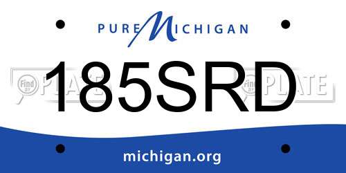 185SRD Michigan License Plate