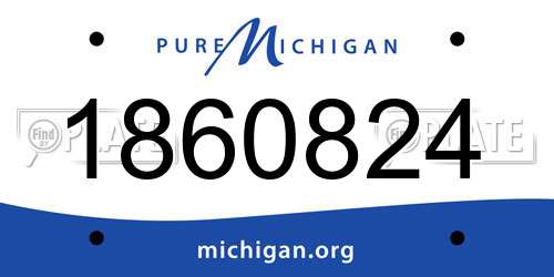 1860824 Michigan License Plate