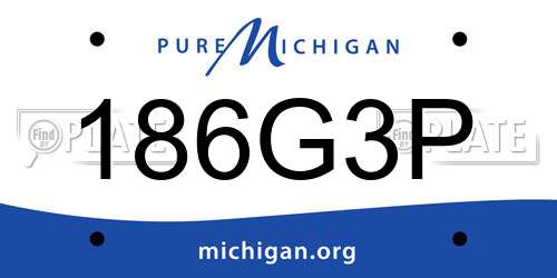 186G3P Michigan License Plate