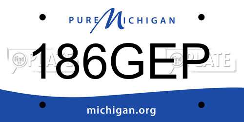 186GEP Michigan License Plate