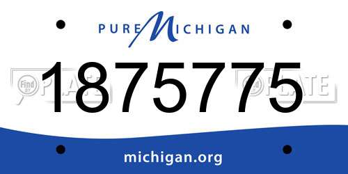 1875775 Michigan License Plate