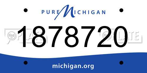 1878720 Michigan License Plate