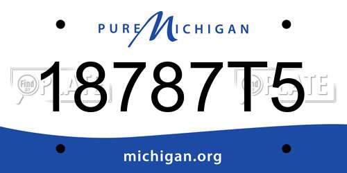 18787T5 Michigan License Plate