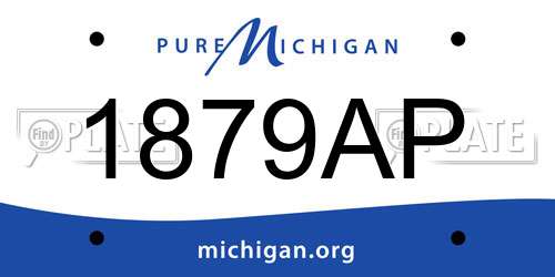 1879AP Michigan License Plate