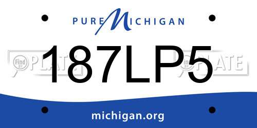 187LP5 Michigan License Plate