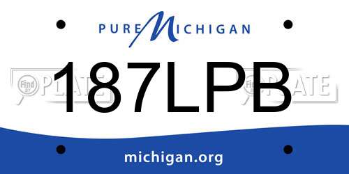 187LPB Michigan License Plate