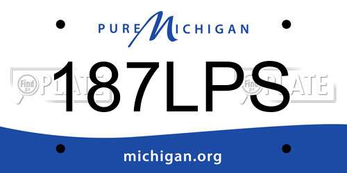 187LPS Michigan License Plate