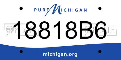 18818B6 Michigan License Plate